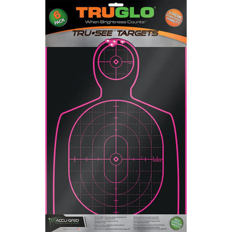 TruGlo TruSee Splatter Silhouette Target Pink 12x18 6 pk. | TruGlo