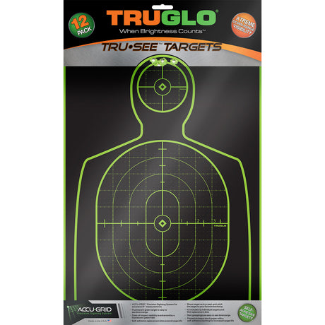 TruGlo TruSee Splatter Silhouette Target Green 12x18 12 pk. | TruGlo