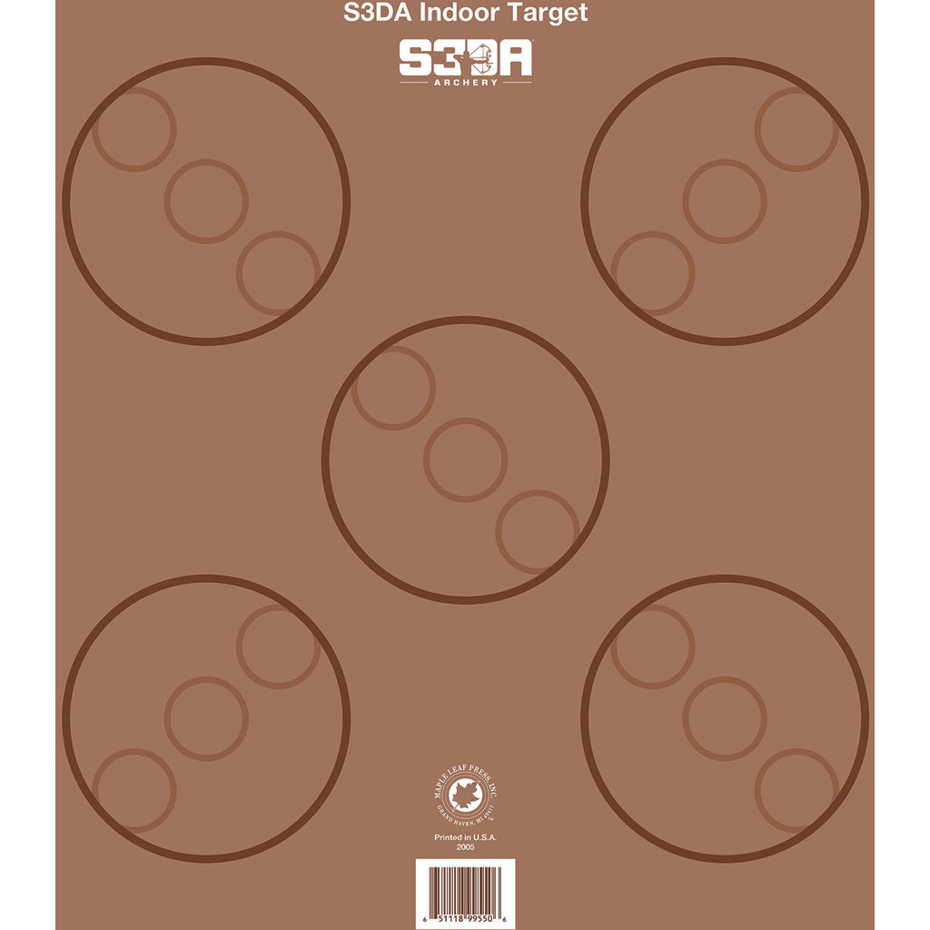 Maple Leaf S3DA 3D Target Face Brown ASA 25 pk. | Maple Leaf Press