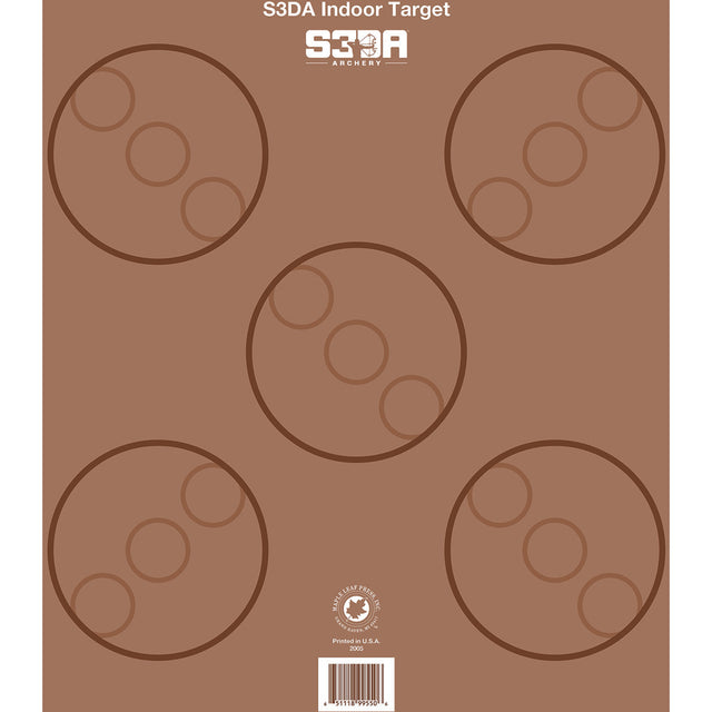 Maple Leaf S3DA 3D Target Face Brown ASA 25 pk. | Maple Leaf Press