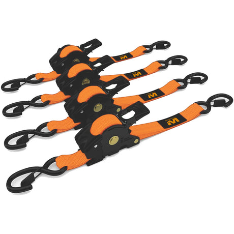 Muddy Retractable Ratchet Straps 1"X10' 4pk Orange | Muddy Outdoors
