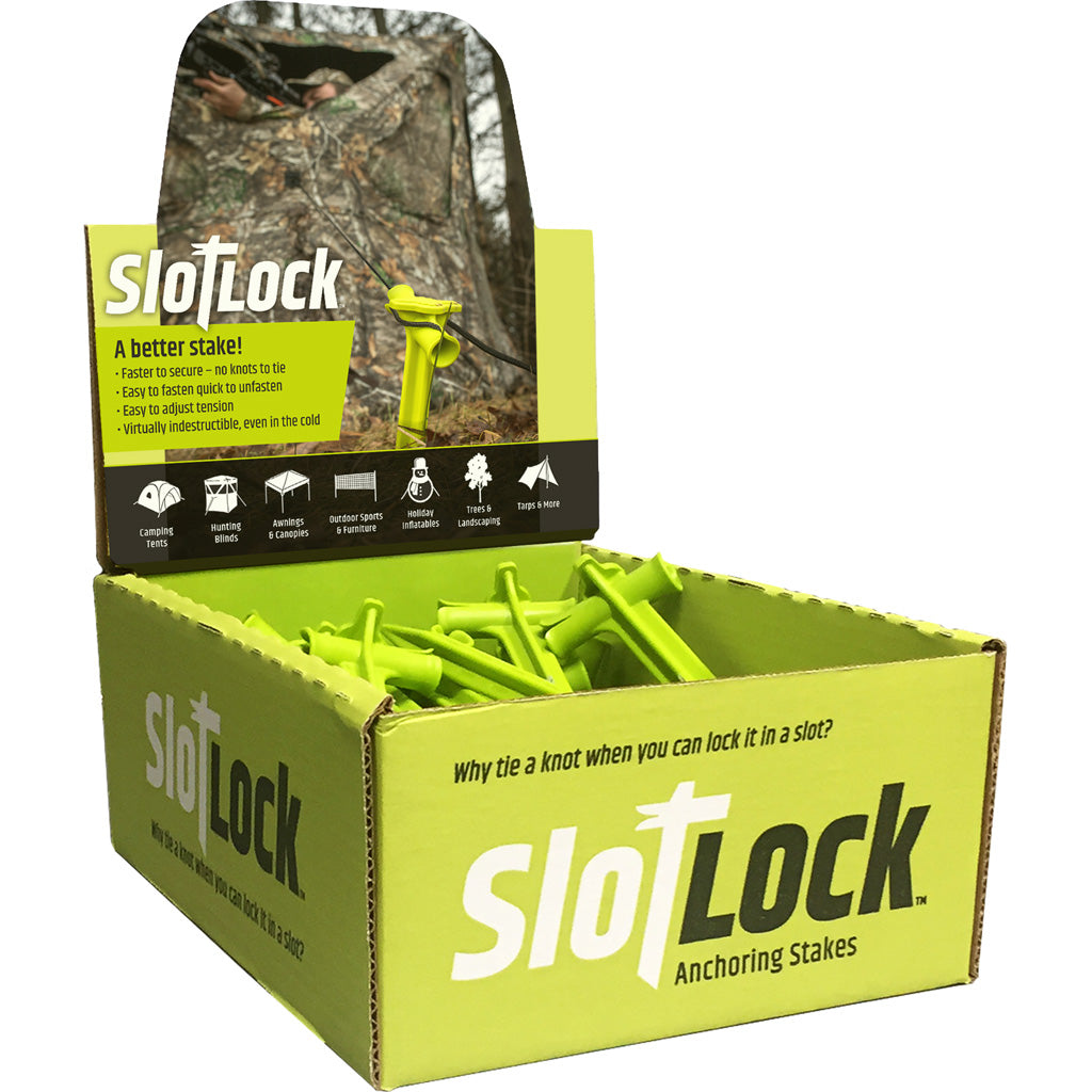 SlotLock Blind/Tent Anchoring Stake 24 ct. Bulk in Display | Summit