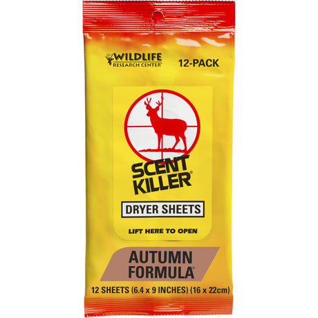 Wildlife Research Scent Killer Dryer Sheets Autumn 12 pk. | Wildlife Research