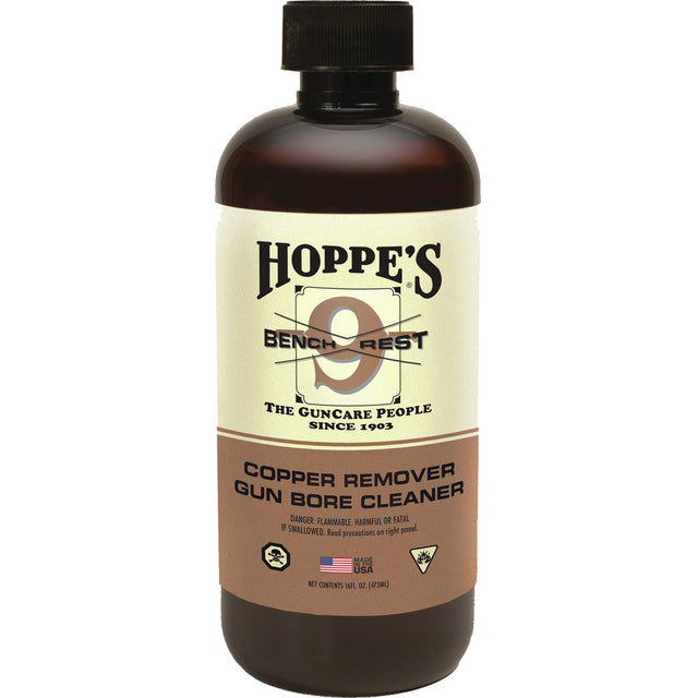 Hoppes No. 9 Bench Rest Copper Solvent Pint bottle | Hoppe's