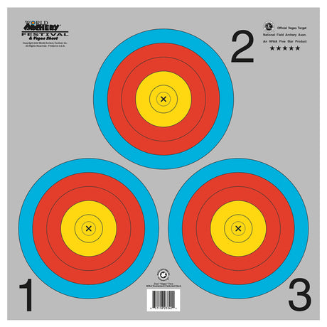 Maple Leaf Target Face NFAA Vegas 3-Spot 100 pk. | Maple Leaf Press