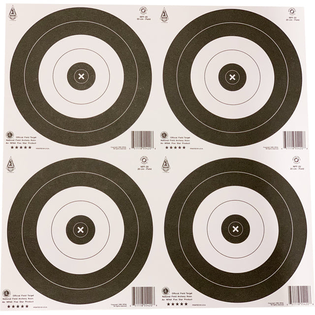 Maple Leaf Target Face NFAA Field 20 cm. 25 pk. | Maple Leaf Press