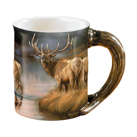 Wild Wings Sculpted Mug Autumn Mist Elk | Wild Wings