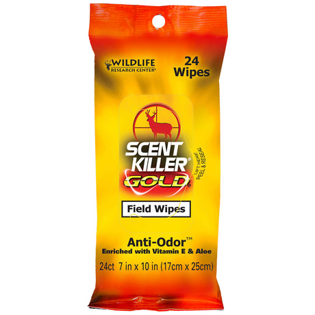 Wildlife Research Scent Killer Field Wipes Gold 24 pk. | Wildlife Research
