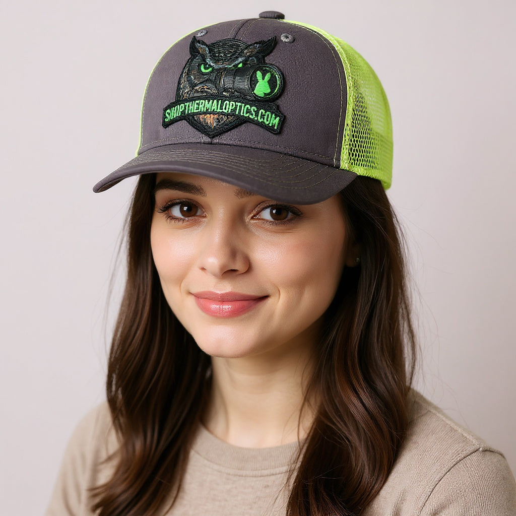 ShopThermalOptics 112 Trucker Hat - Unisex One Size Fits All - Lime Green